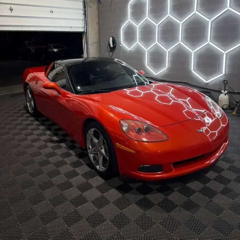 Orange Corvette C6 after ceramic coating