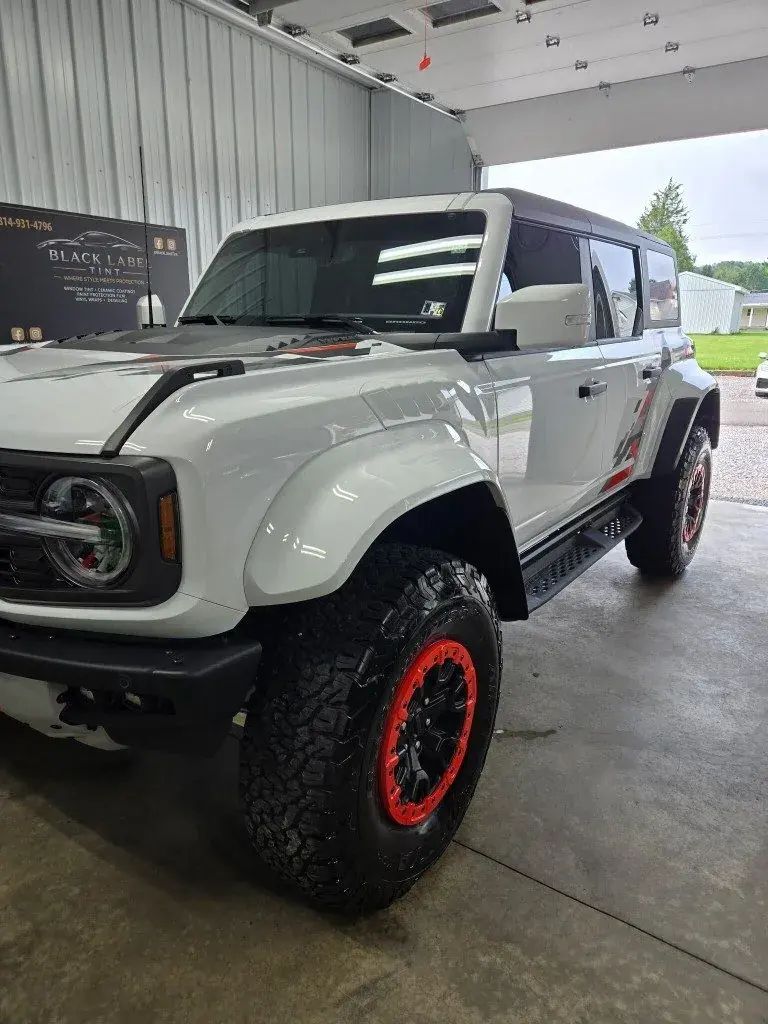 Ford Bronco Raptor inside the shop after detailing
