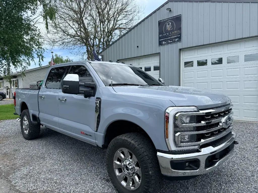 Ford F-250 after a detail outside Black Label Tint
