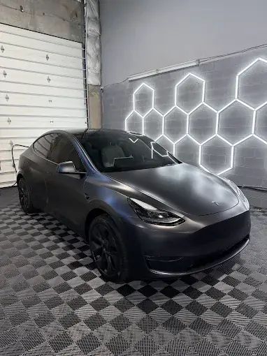 Tesla Model Y in matte charcoal PPF